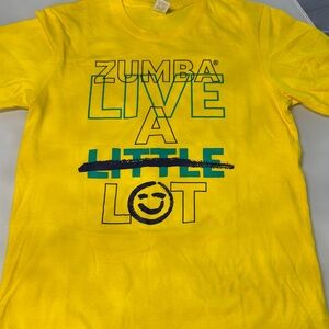 Zumba Fitness Yellow Tee with Graphic  xs/s